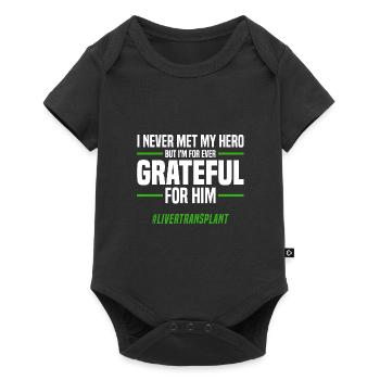 Leber Organspende - Baby Premium Kurzarmbody - Schwarz - Vorne