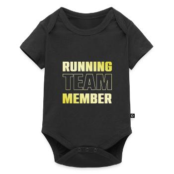 Running Team - Baby Premium short-sleeve bodysuit - black - Front