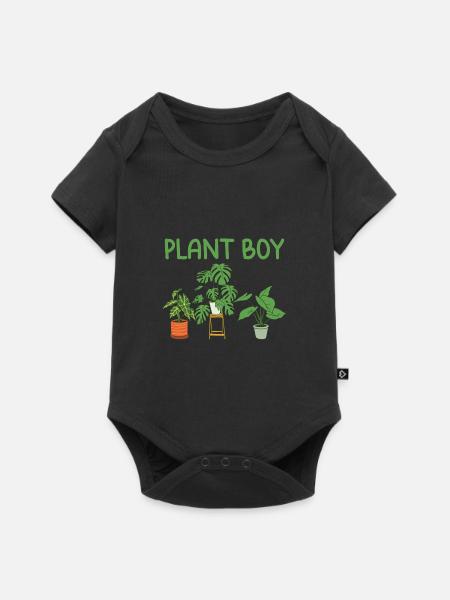Zimmerpflanzen - Baby Premium Kurzarmbody - Schwarz