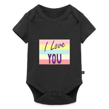 SAINT VALENTIN. EVJF. JE T'AIME. I LOVE YOU. AMOUR - Body à manches courtes Premium Bébé - noir - Devant