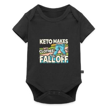 Keto lässt meine Kleider herunterfallen - Baby Premium Kurzarmbody - Schwarz - Vorne
