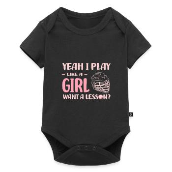 Lacrosse Girls - Baby Premium short-sleeve bodysuit - black - Front