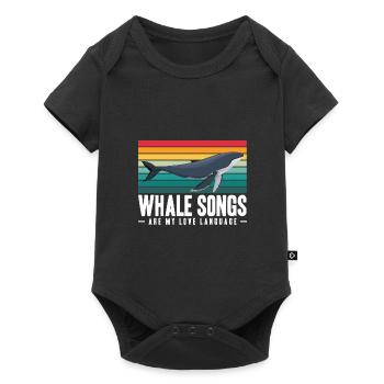 Wale beobachten | Wal Meerestier Meer Geschenke - Baby Premium Kurzarmbody - Schwarz - Vorne