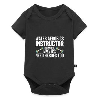 Water Aerobics - Baby Premium Kurzarmbody - Schwarz - Vorne