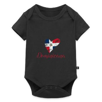 Dominican Republic Flag - Baby Premium short-sleeve bodysuit - black - Front