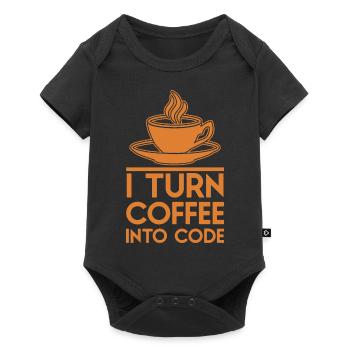 Code de codeur de programmation de cadeau de chemise de HTML de Java - Body à manches courtes Premium Bébé - noir - Devant