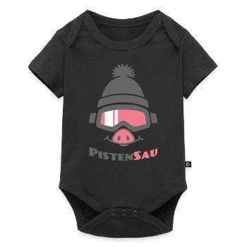 PistenSau (Rüssel-Edition) - Baby Premium Kurzarmbody - Schwarz - Vorne