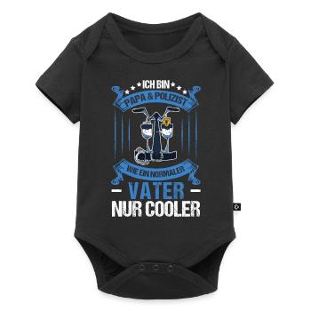 Polizist Polizei Kommissar - Baby Premium Kurzarmbody - Schwarz - Vorne