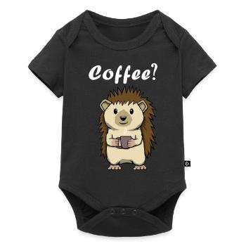 Ironic Saying Monday Hedgehog Office - Baby Premium short-sleeve bodysuit - black - Front