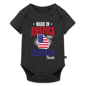 Georgia Peach America avec le drapeau des pièces géorgiennes - Body à manches courtes Premium Bébé - noir - Devant