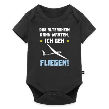 das altersheim kann warten - Baby Premium Kurzarmbody - Schwarz - Vorne
