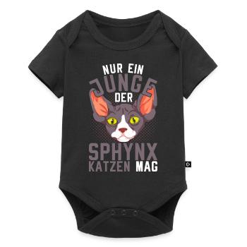 Okkult Nacktkatze Jungen Geschenk Sphynx Katze - Baby Premium Kurzarmbody - Schwarz - Vorne