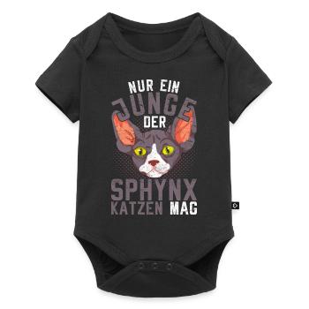 Nur ein Junge der Sphynx Katzen mag Sphynx Katze - Baby Premium Kurzarmbody - Schwarz - Vorne