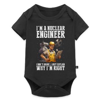 Kernenergie Design für Erneuerbare Kernenergie - Baby Premium Kurzarmbody - Schwarz - Vorne