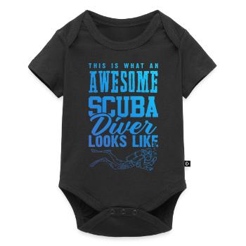 Awesome Scuba Diver - Baby Premium short-sleeve bodysuit - black - Front