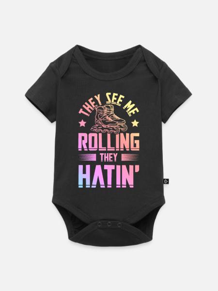 skate rolling - Baby Premium Kurzarmbody - Schwarz