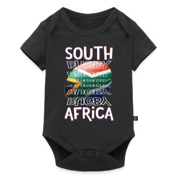 Rugby South Africa Südafrika Rugby Fan - Baby Premium Kurzarmbody - Schwarz - Vorne