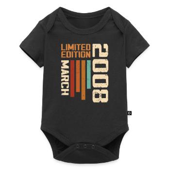 March 2008 Anniversary 2008 Retro 2008 March - Baby Premium short-sleeve bodysuit - black - Front