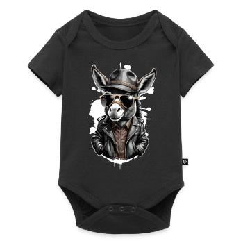 Cool donkey - Baby Premium short-sleeve bodysuit - black - Front