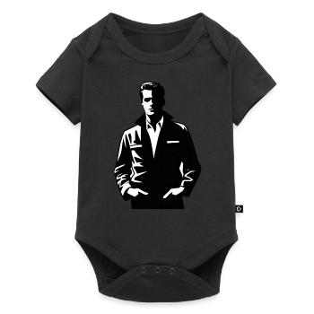 Mystère Noir : L’Homme dans l’Ombre - Body à manches courtes Premium Bébé - noir - Devant