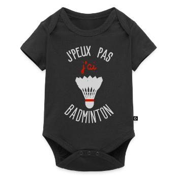 I can't I have Badminton - Baby Premium short-sleeve bodysuit - black - Front
