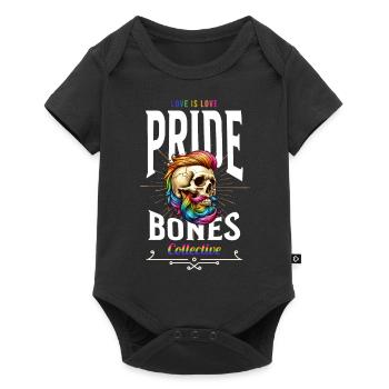 Love Is Love LGBTQ+ Pride Bones Collective - Body à manches courtes Premium Bébé - noir - Devant