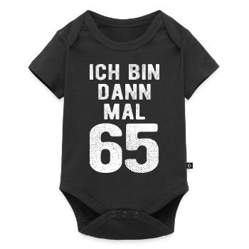 Ich bin dann mal 65 - Geburtstag Geschenk - Baby Premium Kurzarmbody - Schwarz - Vorne