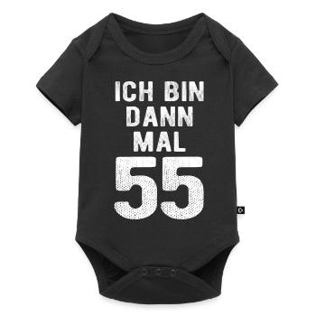 Ich bin dann mal 55 - Geburtstag Geschenk - Baby Premium Kurzarmbody - Schwarz - Vorne