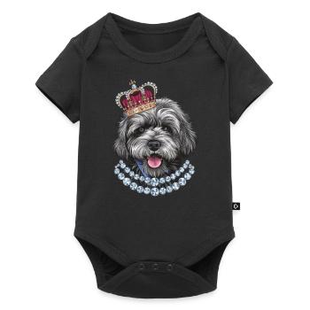 Lagotto Romagnolo avec couronne - Body à manches courtes Premium Bébé - noir - Devant