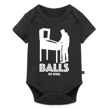 Balls of Steel - Flipper - Machine à sous - Cadeau - Body à manches courtes Premium Bébé - noir - Devant