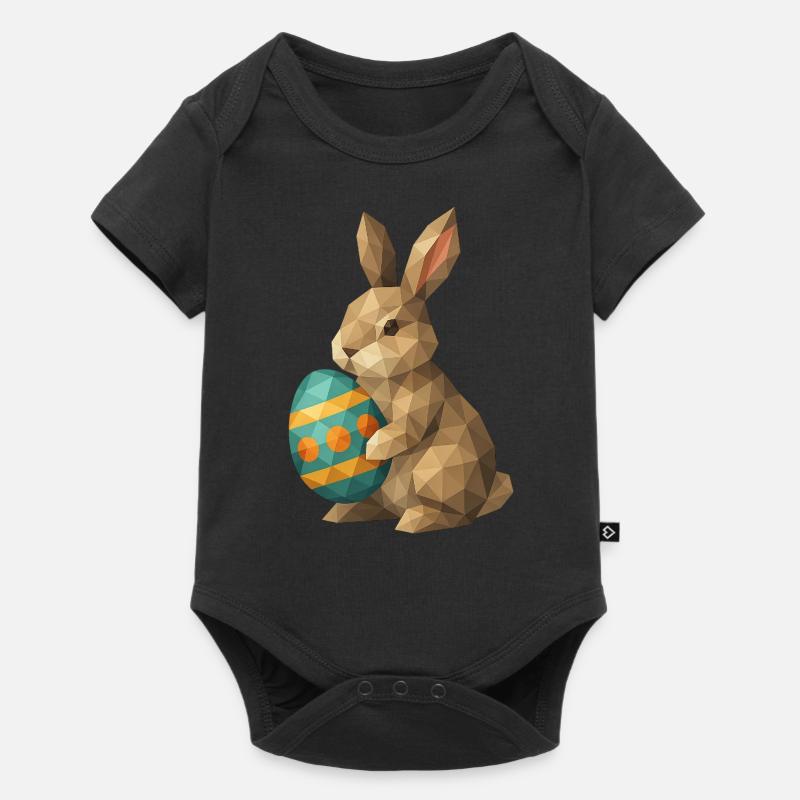 Geometric Easter Bunny - Baby Premium short-sleeve bodysuit - black