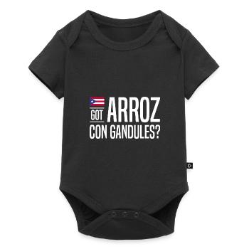 Puerto Rico | Puerto Ricaner Flagge Geschenkideen - Baby Premium Kurzarmbody - Schwarz - Vorne