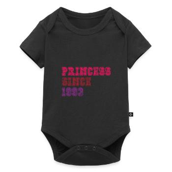1993 Geburtstag Prinzessin - Baby Premium Kurzarmbody - Schwarz - Vorne