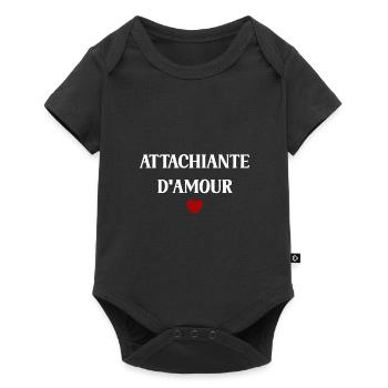 attachiante d'amour - Body à manches courtes Premium Bébé - noir - Devant