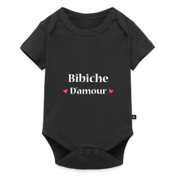 bibiche d'amour - Body à manches courtes Premium Bébé - noir - Devant