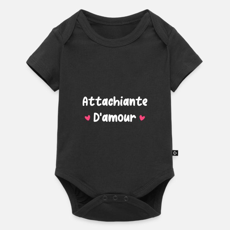 attachiante d'amour - Body à manches courtes Premium Bébé - noir