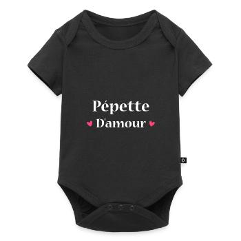 pépette d'amour - Body à manches courtes Premium Bébé - noir - Devant