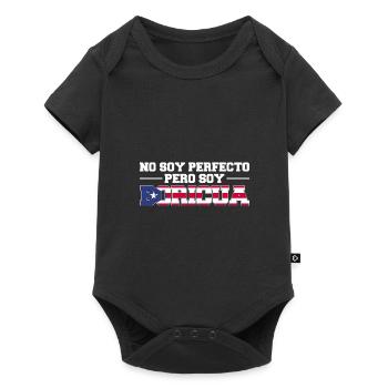 Puerto Rico Flagge | Puerto Ricaner Geschenkideen - Baby Premium Kurzarmbody - Schwarz - Vorne
