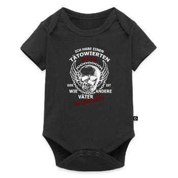 Ich habe einen tätowierten Papa - Baby Premium Kurzarmbody - Schwarz - Vorne