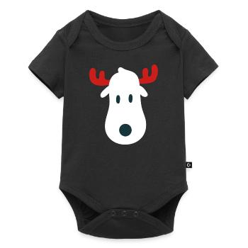Renne de Noël - Body à manches courtes Premium Bébé - noir - Devant