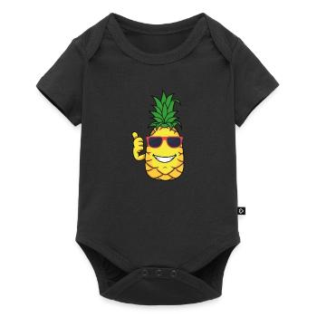 Pineapple - Baby Premium short-sleeve bodysuit - black - Front