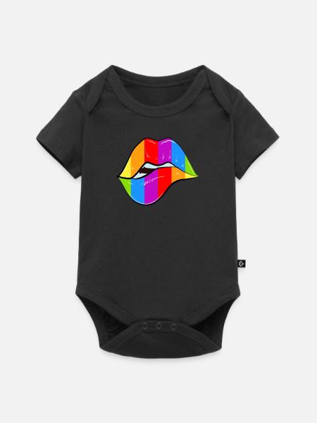 Rainbow - Baby Premium Kurzarmbody - Schwarz