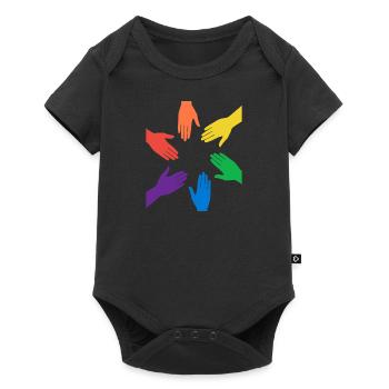 Rainbow - Baby Premium Kurzarmbody - Schwarz - Vorne