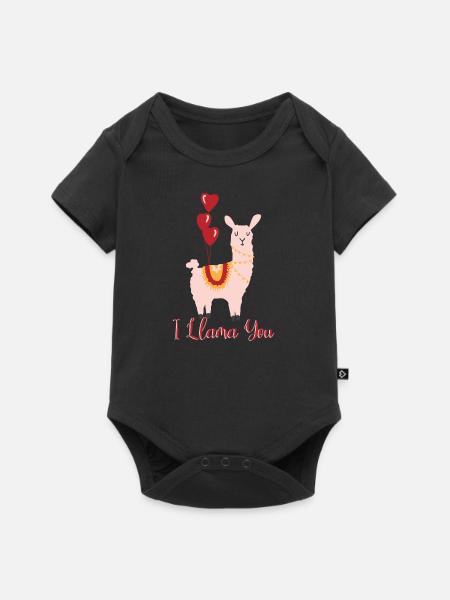 Lama - Baby Premium Kurzarmbody - Schwarz