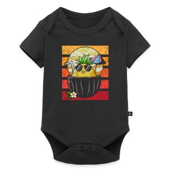 Pineapple - Baby Premium short-sleeve bodysuit - black - Front