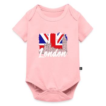 London - Baby Premium Kurzarmbody - Rosa - Vorne