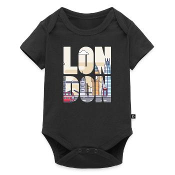 London - Baby Premium short-sleeve bodysuit - black - Front