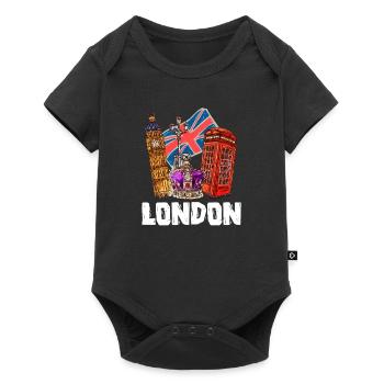 Londres - Body à manches courtes Premium Bébé - noir - Devant