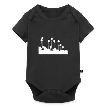 Palm trees - Baby Premium short-sleeve bodysuit - black - Front