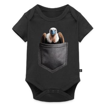 Geier - Baby Premium Kurzarmbody - Schwarz - Vorne